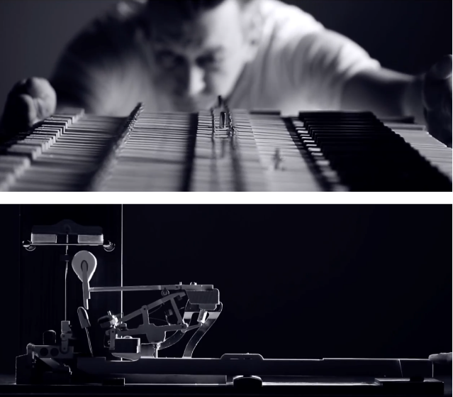 Piano keys close-up