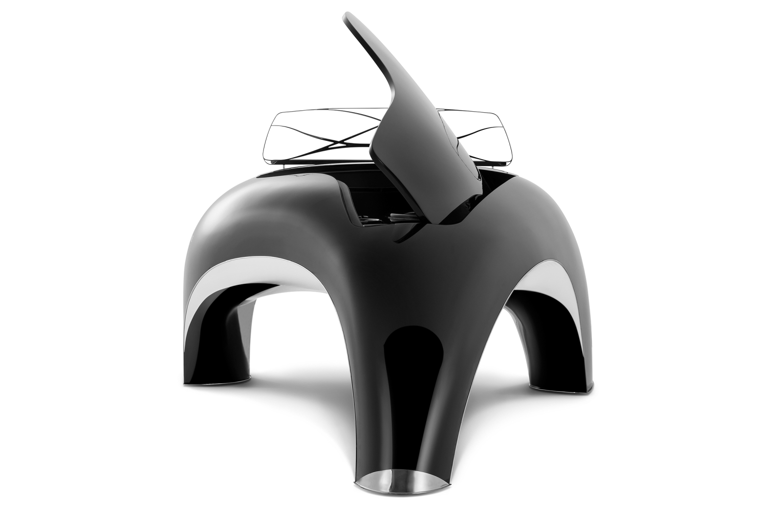 Whaletone Grand Piano back open