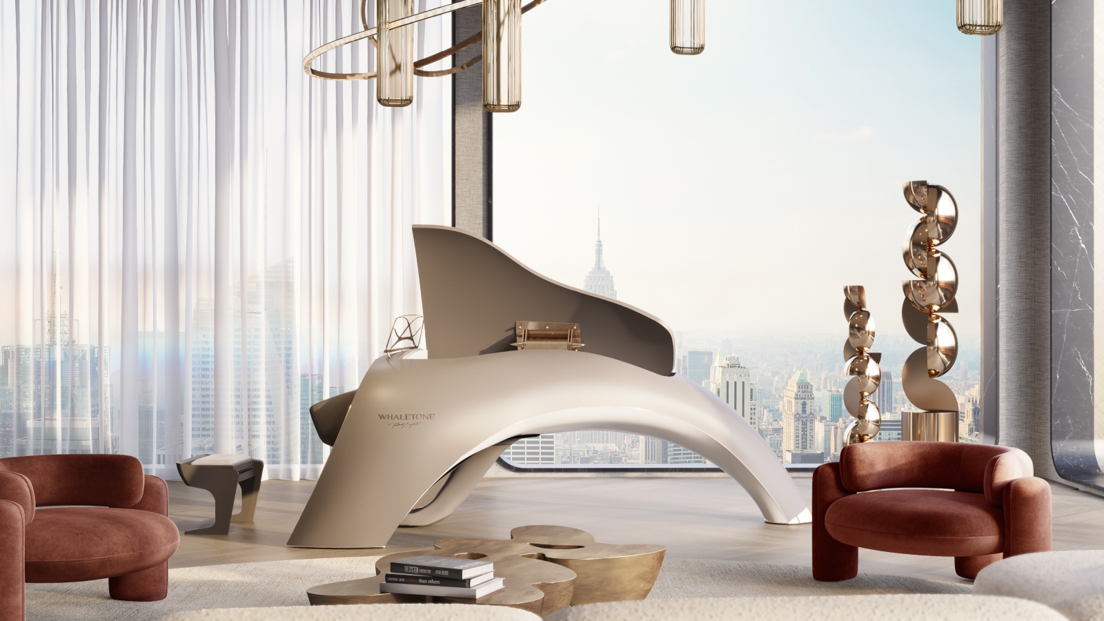 Whaletone Custom Edition Piano in NY Apartment