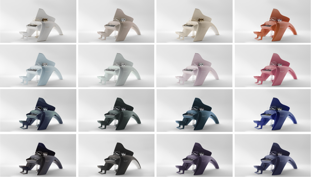 Whaletone piano color selection
