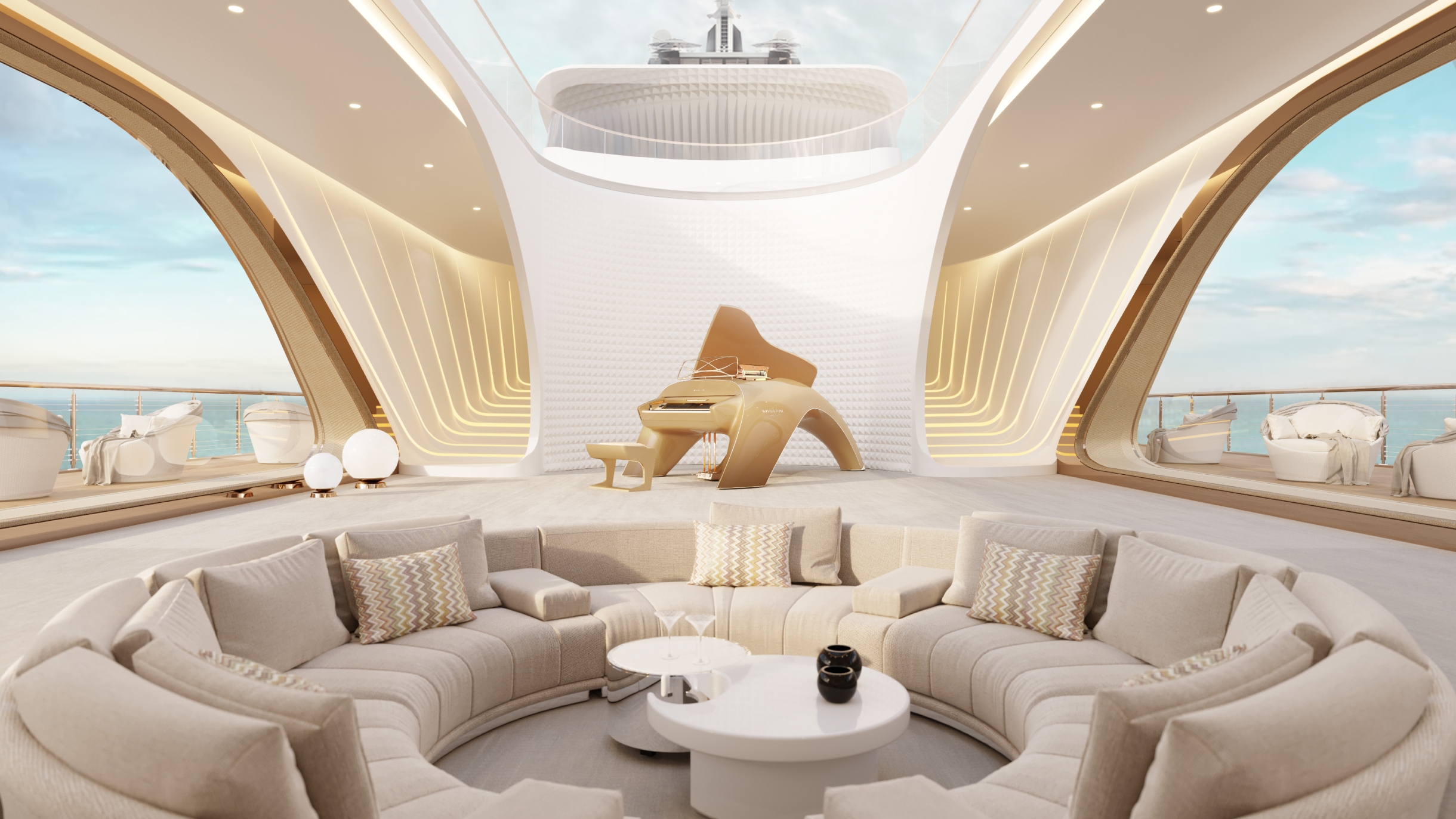 Whaletone Custom Edition Piano on Yacht