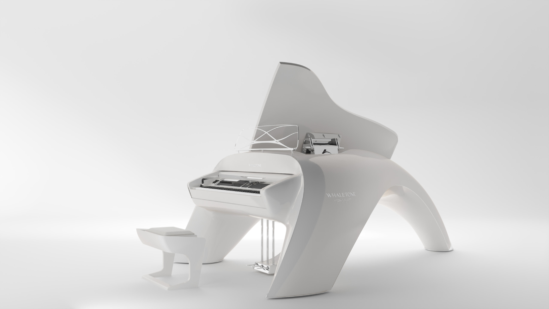 Whaletone Piano Custom Edition White Chrome